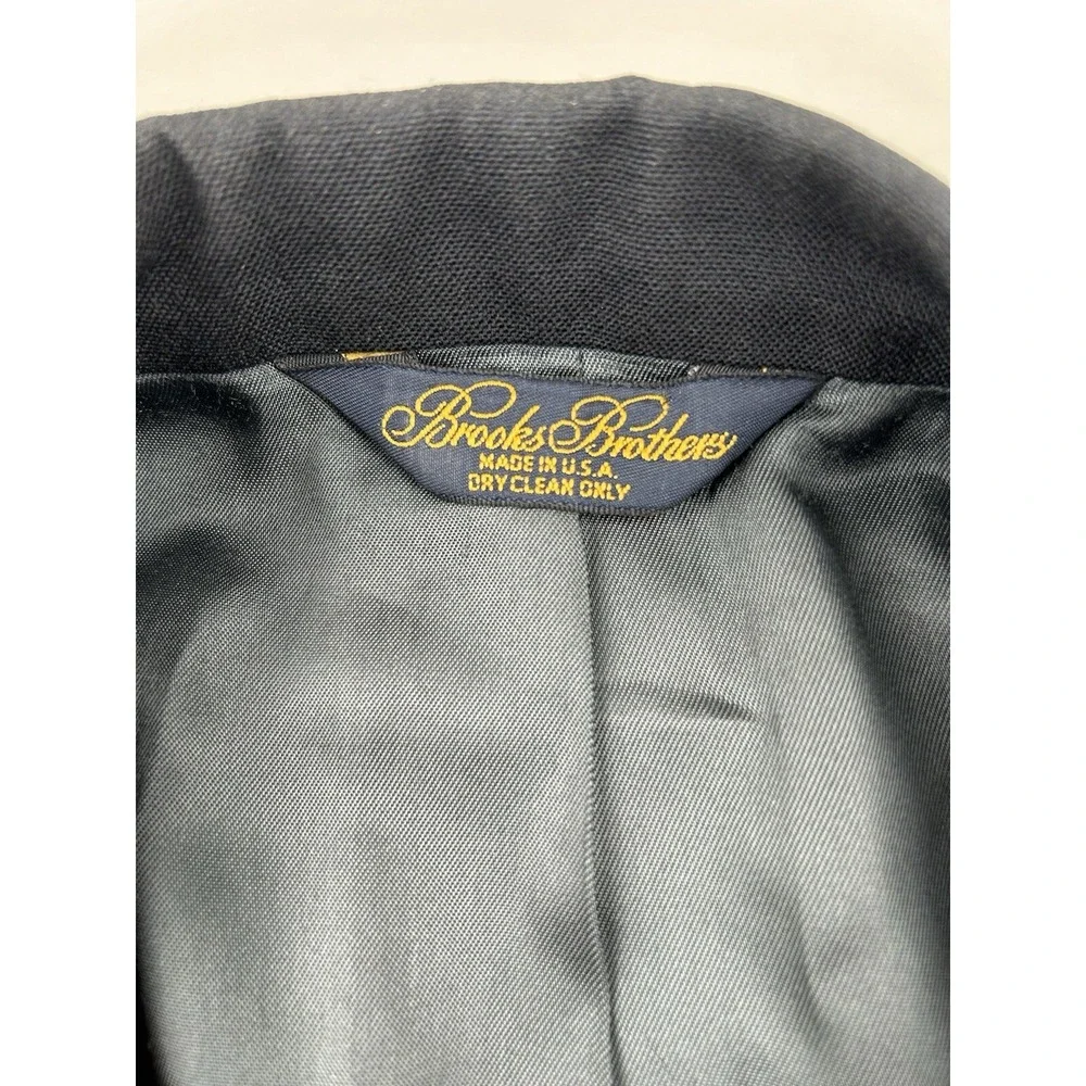 Brooks Brothers Brooksease Men's‎ 43? Sport Coat Blazer Jacket Black Wool USA